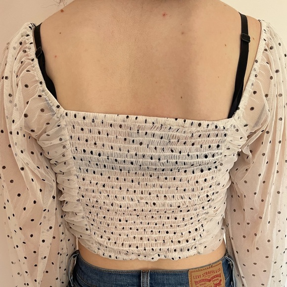 Beautiful Bershka polka dot top. Perfect for any work or dinner night! - Picture 3 of 3